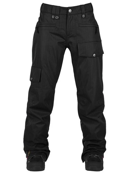 Nuevos pantalones de esquí y snowboard Bonfire Madison aislados para mujer medianos negros Foto 1 de 1