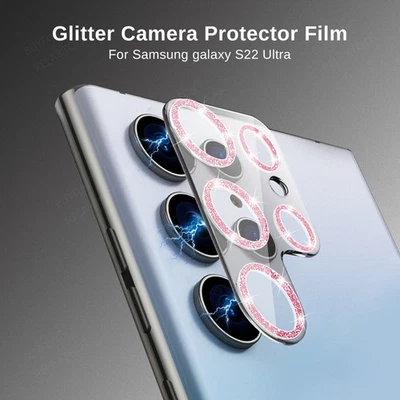 Glitter Shiny Cover For Samsung Galaxy S22 Ultra Plus Tempered Glass - Image 1 of 4