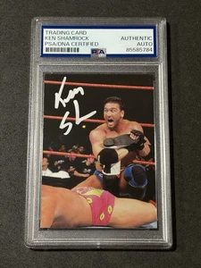 KEN SHAMROCK 1999 COMIC IMAGES WWF SMACKDOWN! SIGNED AUTOGRAPHED CARD PSA/DNA - Picture 1 of 2