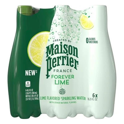 Maison Perrier Forever Lime Flavored Sparkling Water, 16.9 Fl Oz Plastic Water B - Image 1 of 4