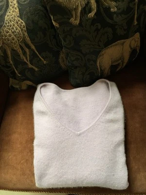 IRIS VON ARNIM PULLOVER 100 % KASHMIR M FLIEDER OHNE ETIKETT EXTREM WEICH!NP639€ - Bild 1 von 4