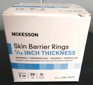 McKesson 176-5727 Stoma Barrieringe 1/16" dick NEU BOX MIT 20 EXP 24.12.2026 - Bild 1 von 2
