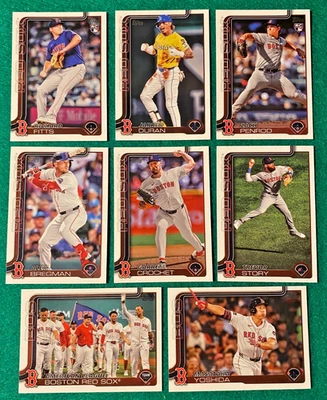 2025 Topps Boston Red Sox Team Set Series 1 & 2 (23 cards) - Image 1 of 3