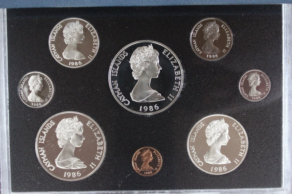 1986 Cayman Islands Proof Set Mintage Only 330 Sets - Image 1 of 4