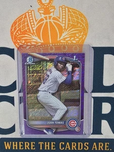 2025 Bowman Chrome JUAN TOMAS Purple Shimmer /250 BL1 - Bild 1 von 2