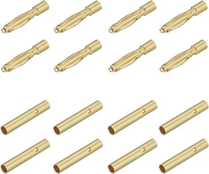 Meccanixity 8 Paar Bananenstecker Stecker 2 mm Stecker Buchse Gold  - Bild 1 von 6