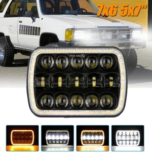 1pc 5x7" 7x6" LED Headlights Hi/Lo Beam DRL For Dodge D150 D250 D350 Ram 50 H4 - Picture 1 of 12