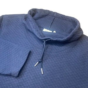 L.L.Bean gesteppter Pullover mit Trichterausschnitt Oberteil Damen XL zierlicher Knopfakzent marineblau - Bild 1 von 9