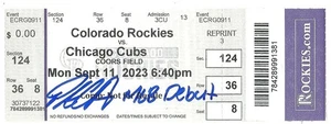 Pete Crow Armstrong Autographed MLB Debut Ticket Chicago Cubs 9/11/23 - Picture 1 of 2