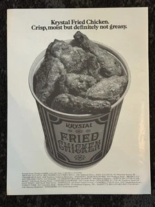 KRYSTAL FRIED POLLO Atlanta Georgia GA - Pubblicità stampa d'epoca 1970 - Foto 1 di 1