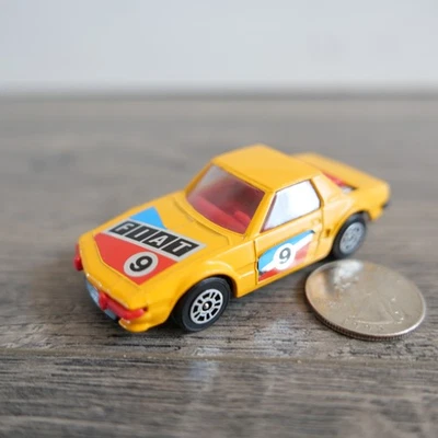 CORGI JUNIORS HEAVY DIECAST FIAT X19 Yellow / ORANGE #9 Loose - Image 1 of 3