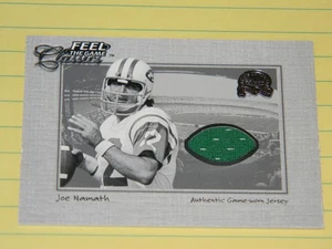 2000 Fleer Feel the Game Classics: Joe Namath Game Used Jersey  *Sweet Card* - Picture 1 of 4