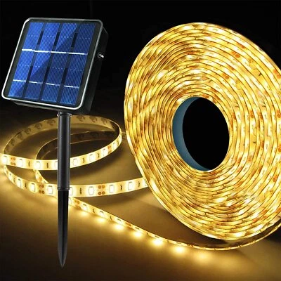 Solar Powered LED Outdoor String Lights Dawn To Dusk Night Lighting Flexible - Image 1 of 4
