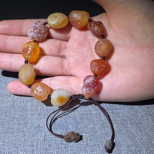Raro China Mongolia Interior Gobi Ojo Ágata Pulsera ~100% Diseñador Natural - Imagen 1 de 5