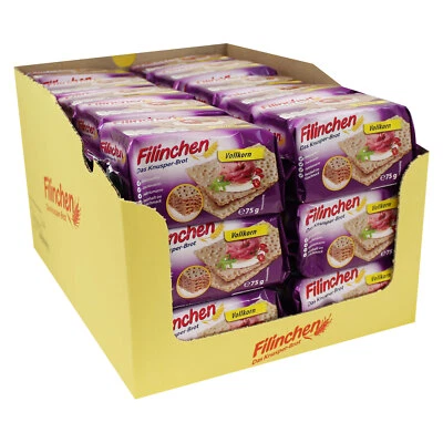 30er Pack Filinchen Das Knusper-Brot Vollkorn 30 x 75 g laktosefrei - Bild 1 von 4