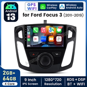 For Ford Focus 2011-2018 Android 13 CarPlay Car Radio Stereo GPS Navi 2+64GB USB - Bild 1 von 13