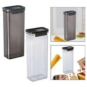Airtight Clear Noodle Storage Box Spaghetti Container for Tea Beans Dry Food - Picture 1 of 20