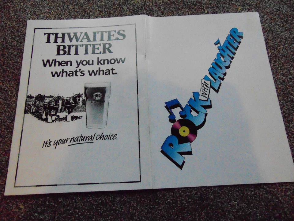 Rock with Laughter Theatre brochure (1991 Blackpool, The Grumbleweeds, L Lusardi - Image 1 of 2
