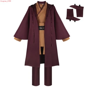 Star Wars Obi-Wan Kenobi Jedi Knight Uniforms Cosplay Costume Cloak Pants Suit - Picture 1 of 9