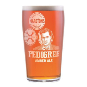 Personalised Pedigree Amber Ale One Pint Glass, Engraved Gift