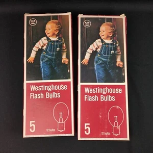 2 Boxes Westinghouse Flash Bulbs 12 Each New Unused Use with Black White Film - Picture 1 of 9