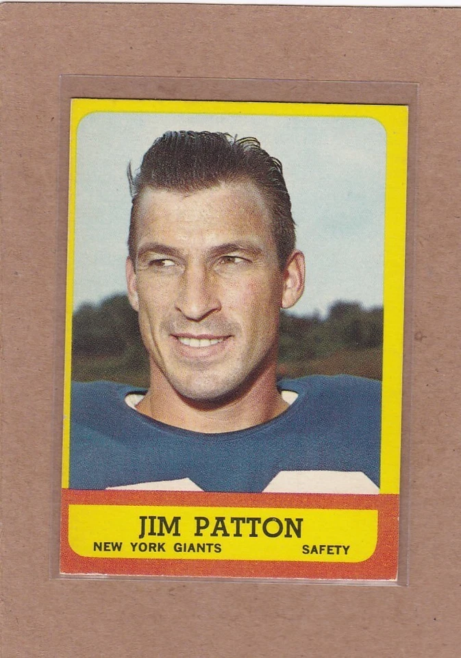 1963 TOPPS FOOTBALL JIM PATTON #58 GIANTS EX+ *A36514 - Image 1 of 1