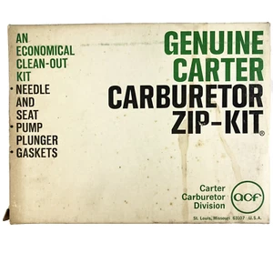 Carter Zip Kit 902-812 Carburetor Rebuild Clean Out Kit New Old Stock Genuine - Picture 1 of 2