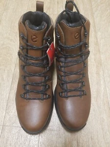 NEW ECCO MEN EXOHIKE MID HYDROMAX BROWN LEATHER HIKING BOOTS SHOE 46 12/12.5 - Picture 1 of 7