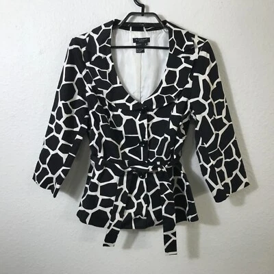 SANDRO 运动服夹克 M 码中号黑色动物印花 3/4 袖棉质  — 第 1/4 张图片