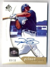 PRINCE FIELDER 2005 SP AUTHENTIC GOLD AUTO AUTOGRAPH ROOKIE RC #3/10