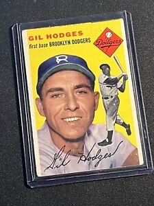 1954 Topps GIL HODGES #102 | HOF | Brooklyn Dodgers | PR-VG (miscut)
