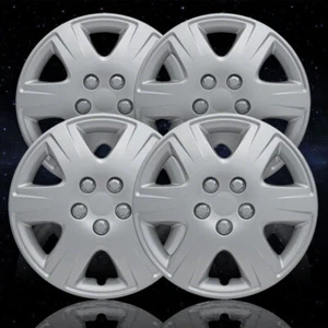 4-pack of 15" Push-on Silver Hubcaps for 2005-2008 Corolla - ARFH271 - Picture 1 of 4