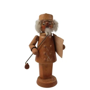 Vintage Erzgebirge Incense Smoker Bearded Man Wood Made in Germany No Shoes - Picture 1 of 9