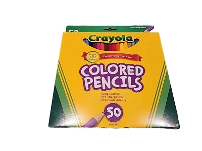 Crayola Colored Pencil Set #4050 50 Pl. Asst Colors,  Pre-Sharpened - Brand New! - Image 1 of 4