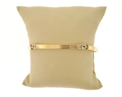 Vintage 14K Gold 5.15mm Wide Long Link Ridge Bracelet 7.50" V.P. Hallmark - Image 1 of 4