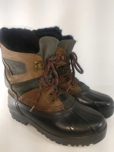 SOREL Kaufman Marrón Gamuza Cuero Negro Goma Pato Botas de Invierno Hombre 5 Mujer6 - Imagen 1 de 10