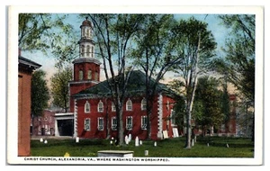 Christ Church Alexandria Virginia donde Washington adoraba postal - Imagen 1 de 2