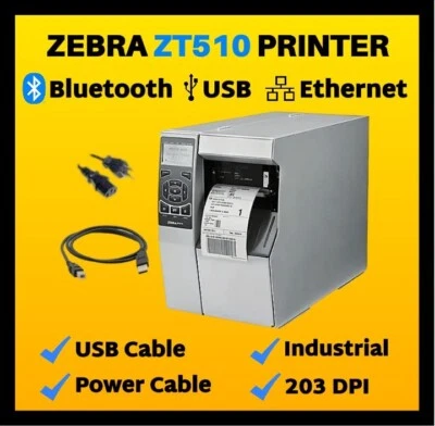 Zebra ZT510 Label Printer Thermal Transfer & Direct! ZT51042-T010000Z! ⭐🔥   - Image 1 of 2