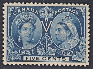 Canada 5c QV Diamond Jubilee, Scott 54, VF MNH, catalogue - $300 - Picture 1 of 2
