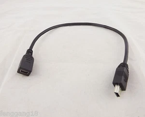 10x Mini USB B 5 Pin Male to Female Jack Data Extension Connector Adapter Cable - Picture 1 of 7
