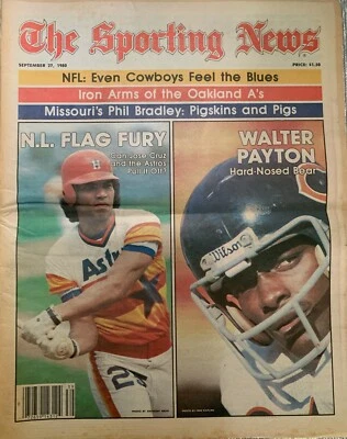 27/09/1980 The Sporting News - Walter Payton Chicago Bears, cobertura NFL Foto 1 de 4