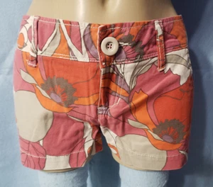 NEW Aeropostale Orange Pink Gray White Cargo Shorty Shorts 7/8 See Measurements* - Picture 1 of 7