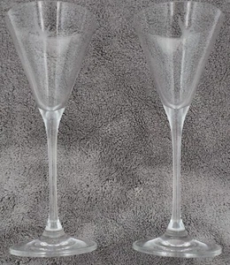 Grey Goose Vodka Etched Martini Glasses Set of 2 Promo Barware 7.5" Tall - Picture 1 of 7