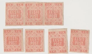 Estonia 5k una 3 strisce e 4 francobolli singoli - Foto 1 di 2