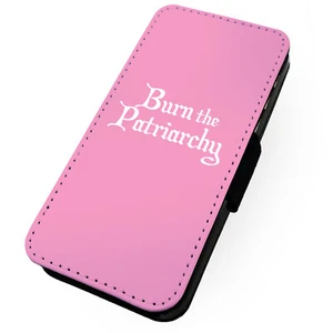 Bedruckte Kunstleder Flip Handyhülle Samsung - Burn the Patriarchy - pink - Bild 1 von 8