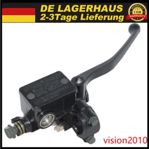 22mm Rechts Bremspumpe Bremszylinder Bremshebel Schwarz Fuer Roller Motorrad DE - Bild 1 von 9