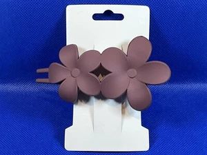 Women Mauve Floral Acrylic Hair Claw Hair Clip Non Slip All Hair Types Strong - Picture 1 of 5