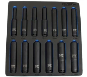 US PRO Industrial Extra Deep Impact Steckschlüsselsatz 1/2" Bohrer 13-teilig 10 mm - 24 mm 6pt - Bild 1 von 3