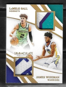 Lamelo Ball / James Wiseman Panini IMMACULATE dual patch 07/10 low reserve! - Picture 1 of 2