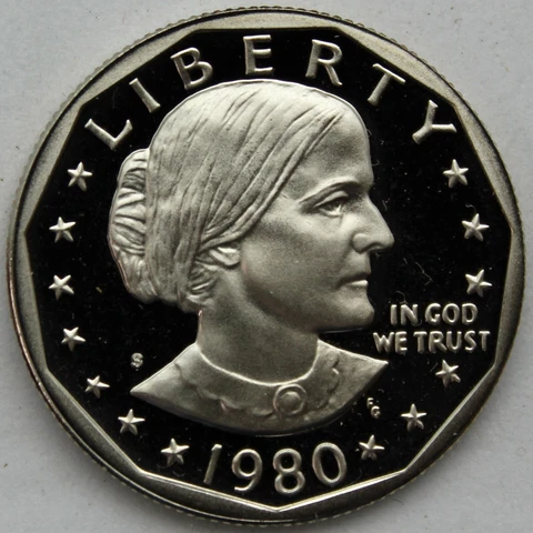 1980-S Proof Susan B. Anthony Dollar SBA $1 Cover